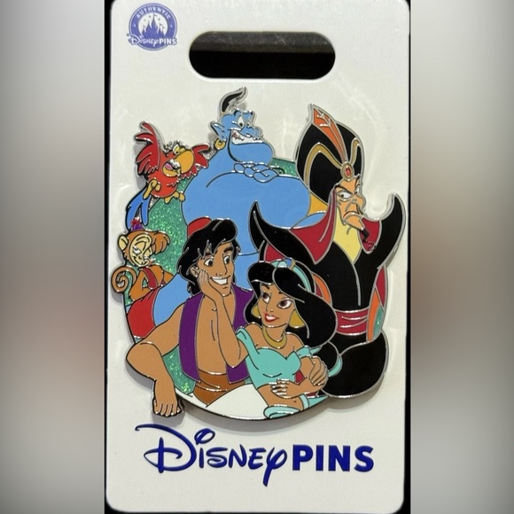 2025 Disney Parks Family Cluster Pin Aladdin Jasmine Genie Abu Jafar Iago BNWT - Picture 1 of 1